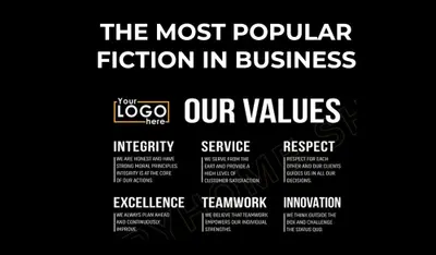 Company values: the most popular fiction in business